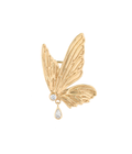 Wings Of Butterfly Brooch Gold Dip