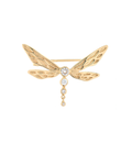 Wings Of Dragonfly Brooch Gold Dip