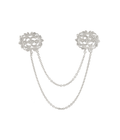 Dream Lace Double Brooch Silver