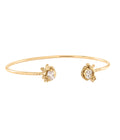 Forgotten Garden Cuff White Stone Gold Dip