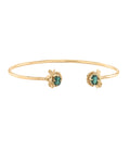 Forgotten Garden Cuff Green Quartz Gold Dip