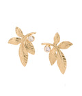 Leaf Studs Gold Dip