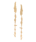 Nusantara Long Drop Earrings Gold Dip