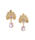 Mahkota Studs Amethyst Gold Dip