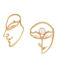 Topeng Studs Gold Dip