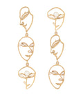 Topeng Cascade Earrings Gold Dip
