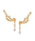 Akar Beringin Ear Climber with Dangle Gold Dip