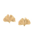 Gingko Leaf Studs Gold Dip