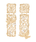 Burung Tepi Sawah Long Drop Earrings Gold Dip