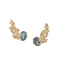 Forgotten Garden Hawa Studs London Blue Topaz Gold Dip
