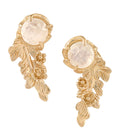 Forgotten Garden Hawa Studs Rainbow Moonstone Gold Dip