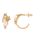Akar Melati Pearl Hoops Gold Dip