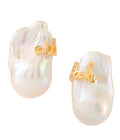 Hujan Kata Pearl Baroque Studs Gold Dip