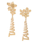 Puspa di Tanah Air Drop Earrings Gold Dip
