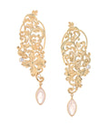 Puspita Mawar Earcuff with Rose Quartz Gold Dip