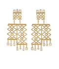 Merakit Mimpi Large Drop Earrings Gold Dip