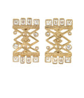 Merakit Kenyataan Medium Studs Gold Dip
