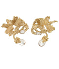 Liku Hidup - Medium Studs with Rose Quartz Gold Dip
