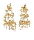 Wanita dan Tubuh - Large Earrings with Rose Quartz Gold Dip