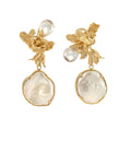Titik Temu - Drop Earrings with Baroque Gold Dip