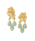 Lembayung 1 Earrings with Amazonite Gold Dip