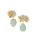 Lembayung 2 Earrings with Amazonite Gold Dip