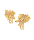 Ria 1 Earrings with Rose Quartz Gold Dip