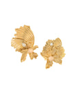 Cita Earrings with Rose Quartz Gold Dip