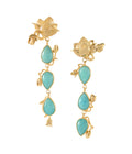 Erat Drop Earrings with Amazonite Gold Dip