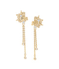 Kipas Dangle Studs Gold Dip
