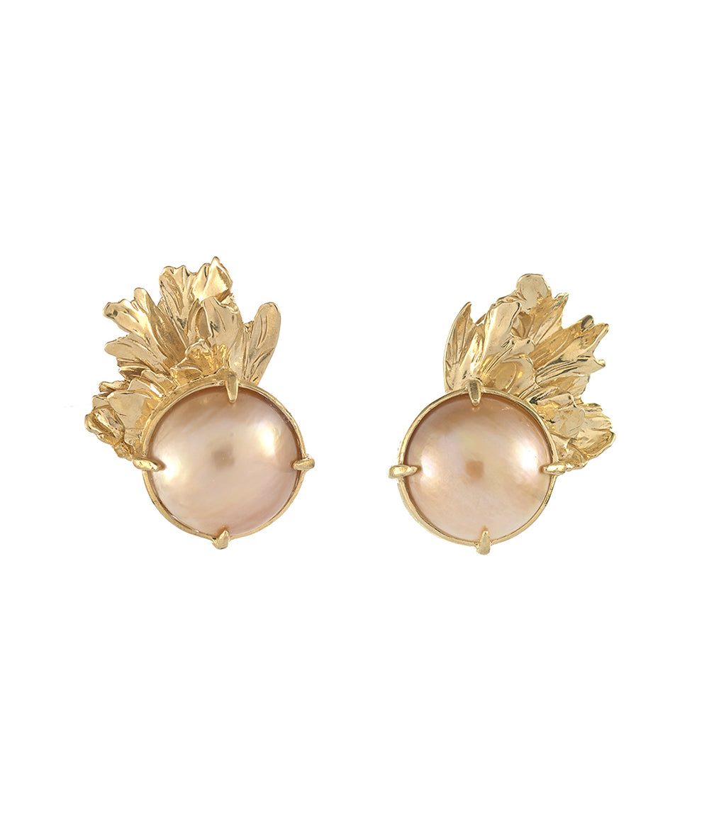 Cendrawasih MABE Studs Gold Dip Tulola Jewelry cendrawasih-mabe-studs-gold-dip-tulola-jewelry