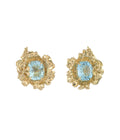 Cendrawasih Sky Blue Topaz Studs Gold Dip