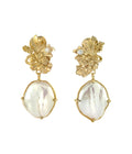 Tidore Baroque Drop Earrings Gold Dip