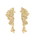 Tidore Medium Long Drop Earrings Gold Dip