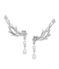 Akar Beringin Ear Climber with Dangle White
