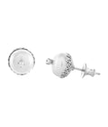 Tiara Studs White