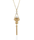 Canang Pearl Necklace with Tassel Gold dip