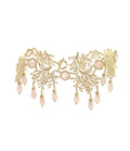 Annalise Necklace with Rose Quartz Gold Dip