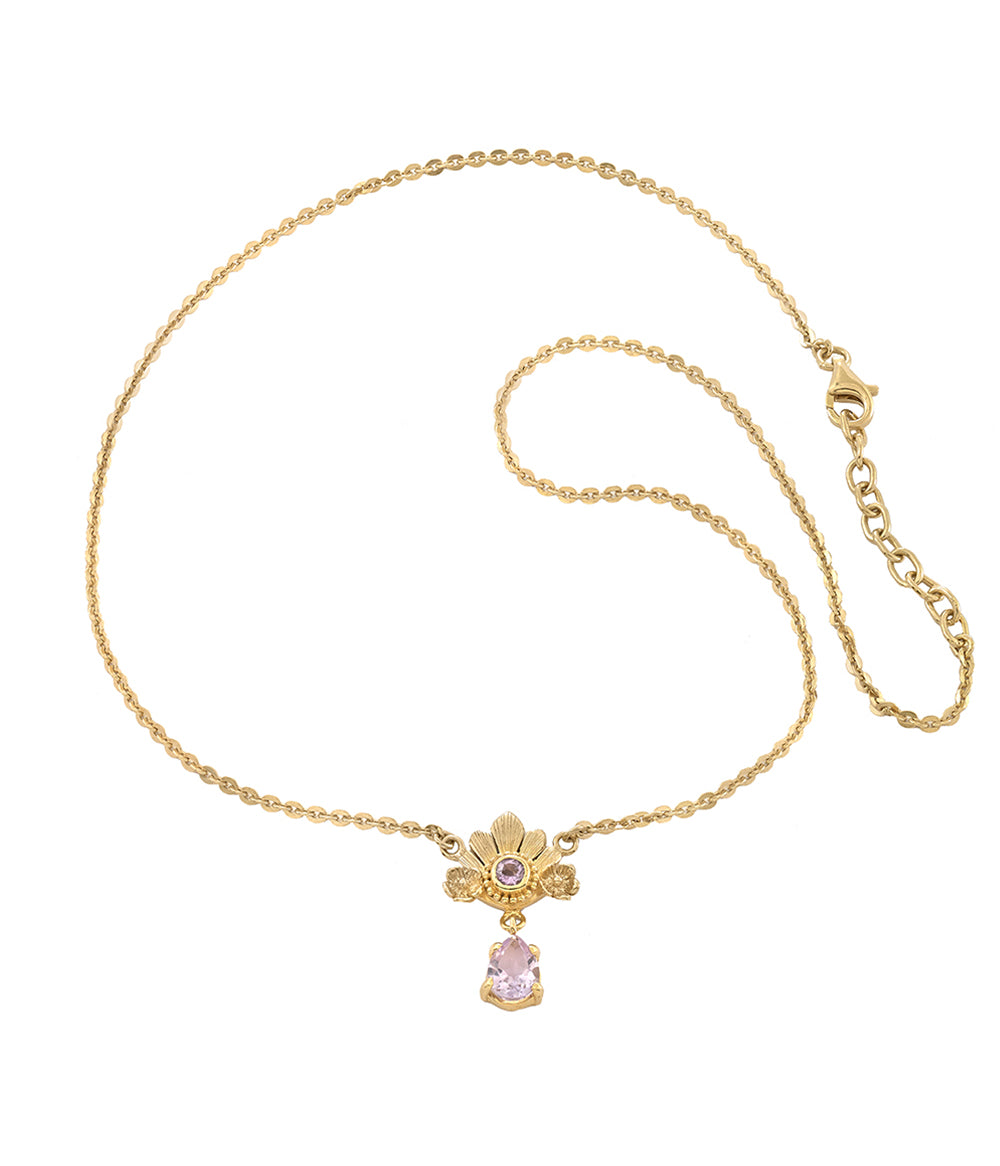 Mahkota Necklace Amethyst Gold Dip – Tulola Jewelry
