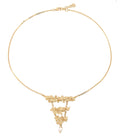 Forgotten Garden Hawa Cascade Necklace Pearl Gold Dip
