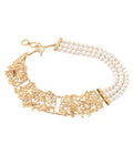 Puspita Seroja Necklace with Pearl Gold Dip