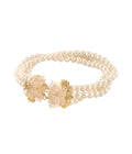 Pelita Pearl Choker with Rose Quartz Gold Dip