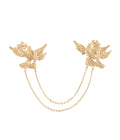 Birds at Twilight Brooch Gold Dip