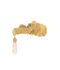 Ria Brooch with Rose Quartz Gold Dip