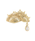 Kipas Triple Brooch Gold Dip