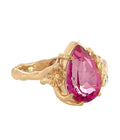Akar Pink Topaz Statement Ring Gold Dip