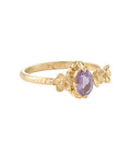 Forgotten Garden Ring Amethyst Gold Dip