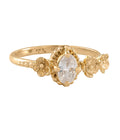 Forgotten Garden Ring White Stone Gold Dip