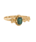 Forgotten Garden Ring Green Quartz Gold Dip