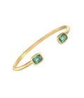 Green Quartz Cuff Gold Dip
